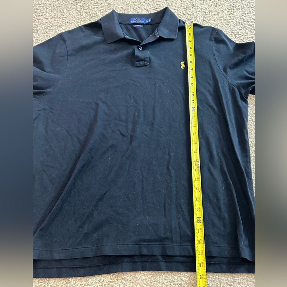Polo Ralph Lauren Men's XL Classic Fit Polo Shirt Black Mesh Short Sleeve Cotton - Picture 6 of 6